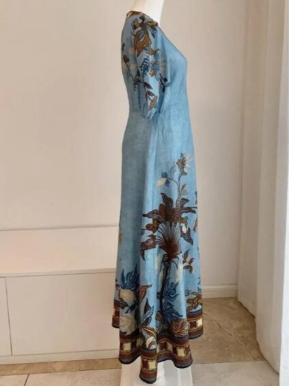 Alemais Georgie Midi Dress in Blue - Picture 9 of 13